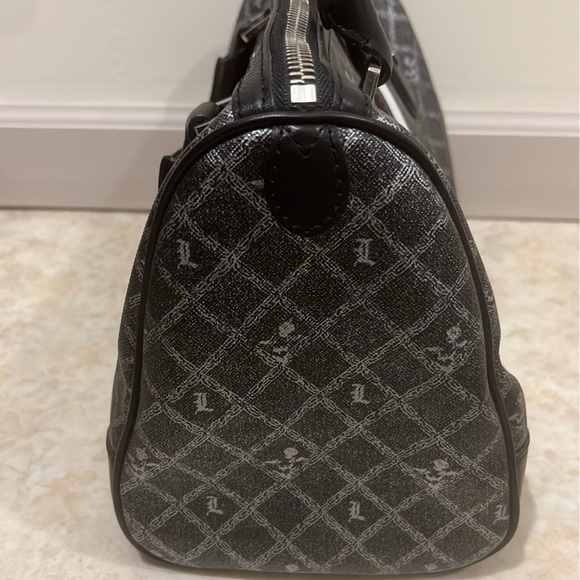 L.A.M.B. Black and White Satchel